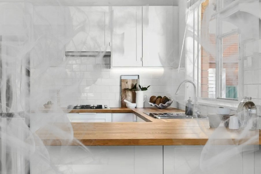 how to get rid of smoke from oven, microwave, cabinets, kitchen