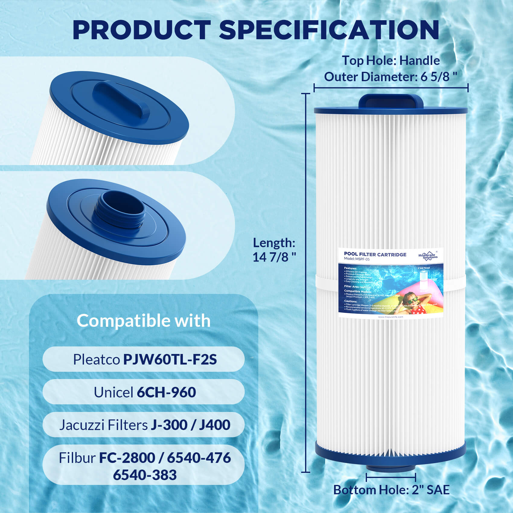 F5 Large Pool Filter Cartridge Replacement
