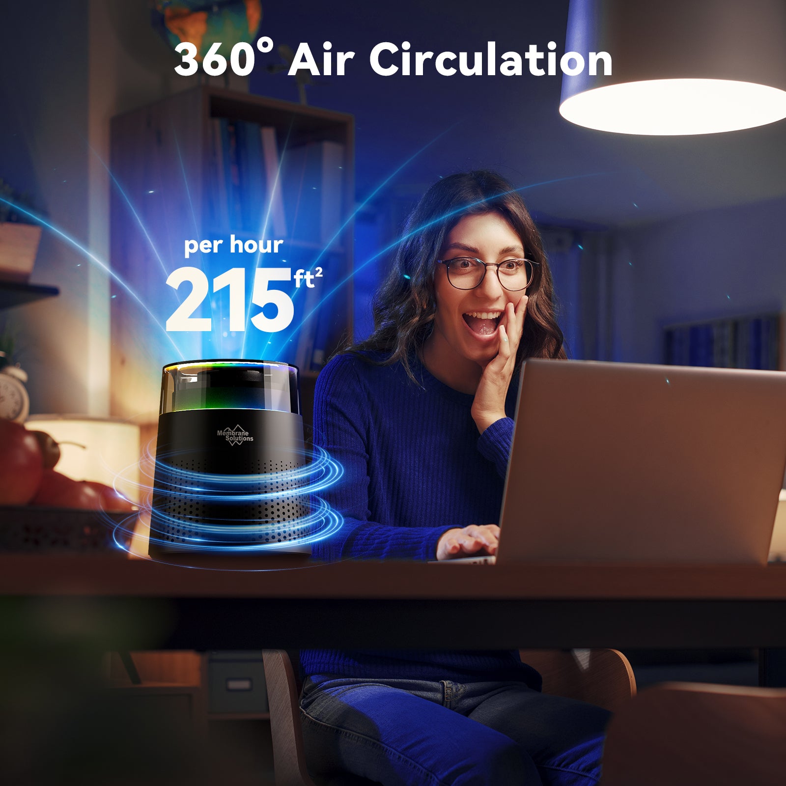 MSB5 Small Room HEPA Air Purifier With RGB Light