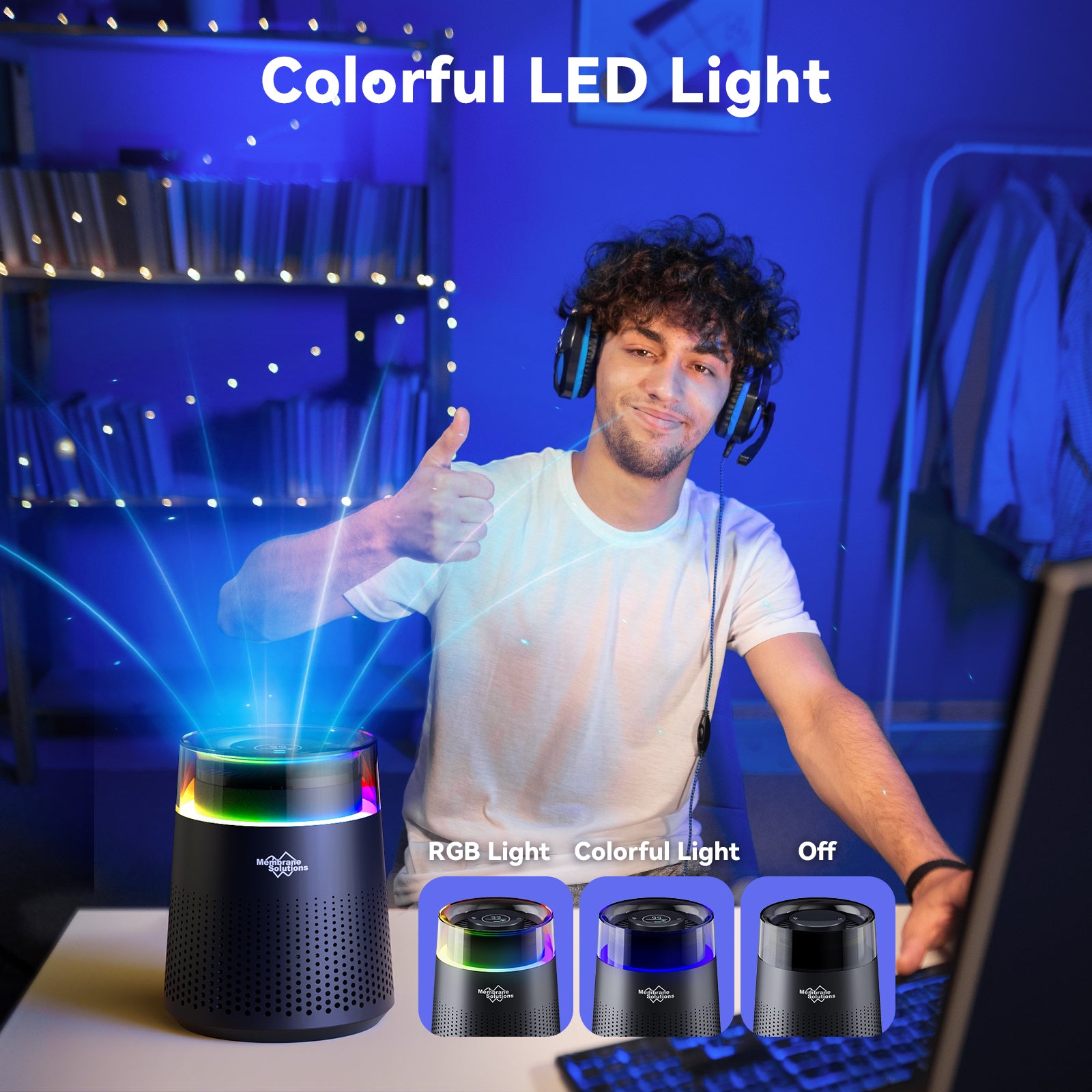 MSB5 Small Room HEPA Air Purifier With RGB Light