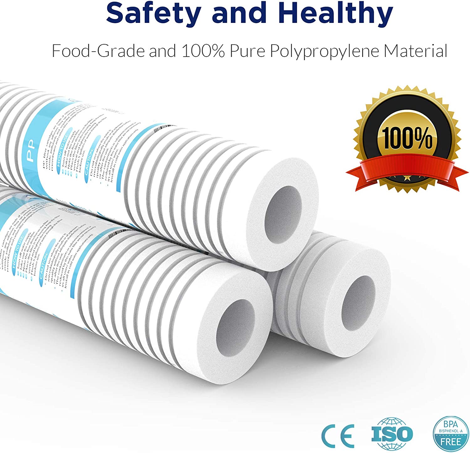 Grooved Sediment Water Filter Cartridge 10"x2.5"