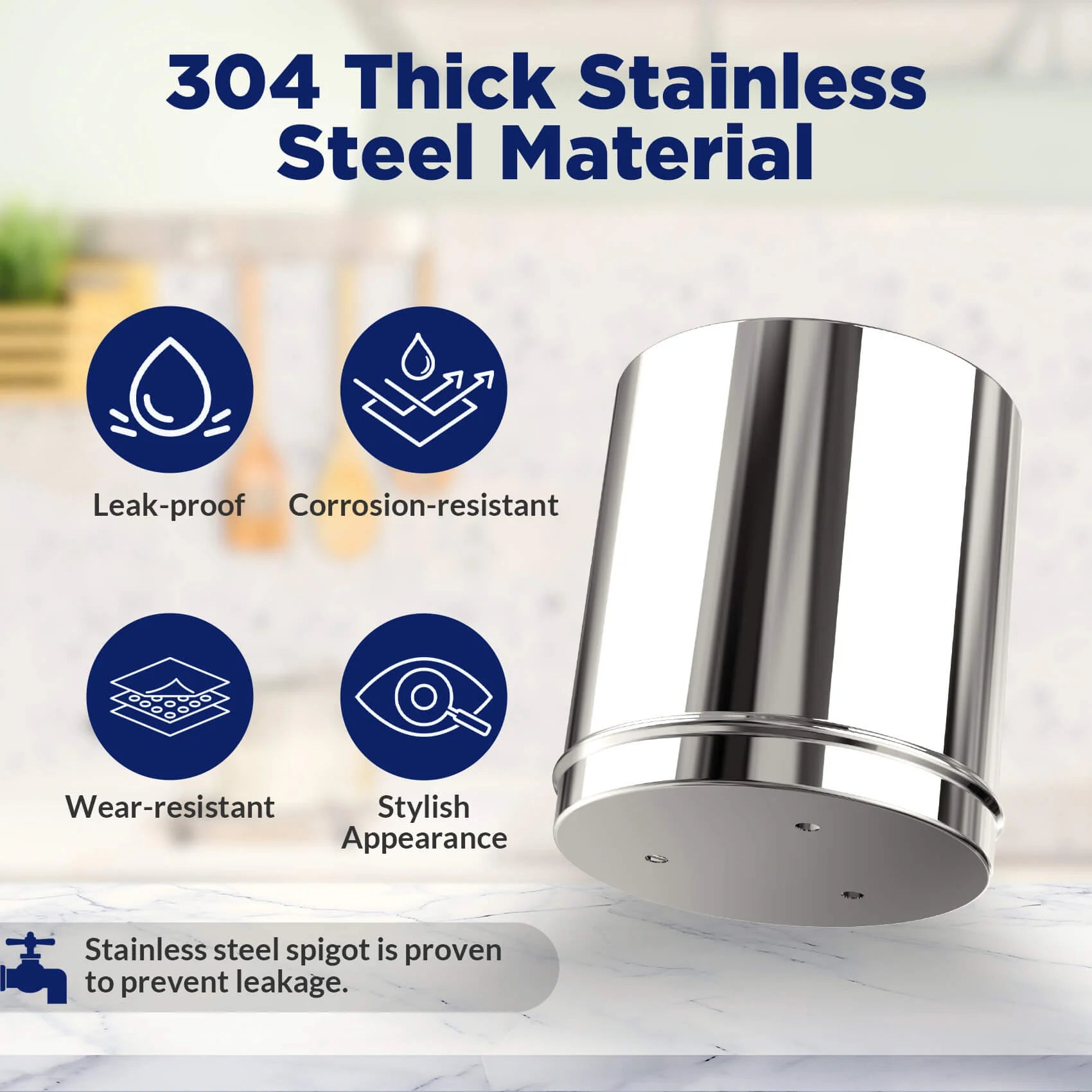 U3P Stainless Steel Travel Gravity-Fed Water Filter for Hiking