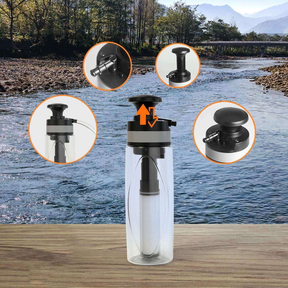 26 oz filtered water bottle with filter straw for outdoor camping biking hiking