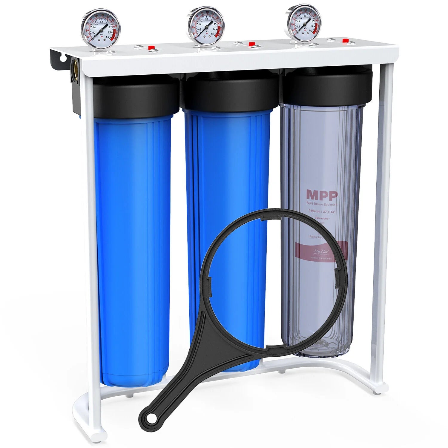 DB20P-3 Whole House Water Filtration System with Water Filters