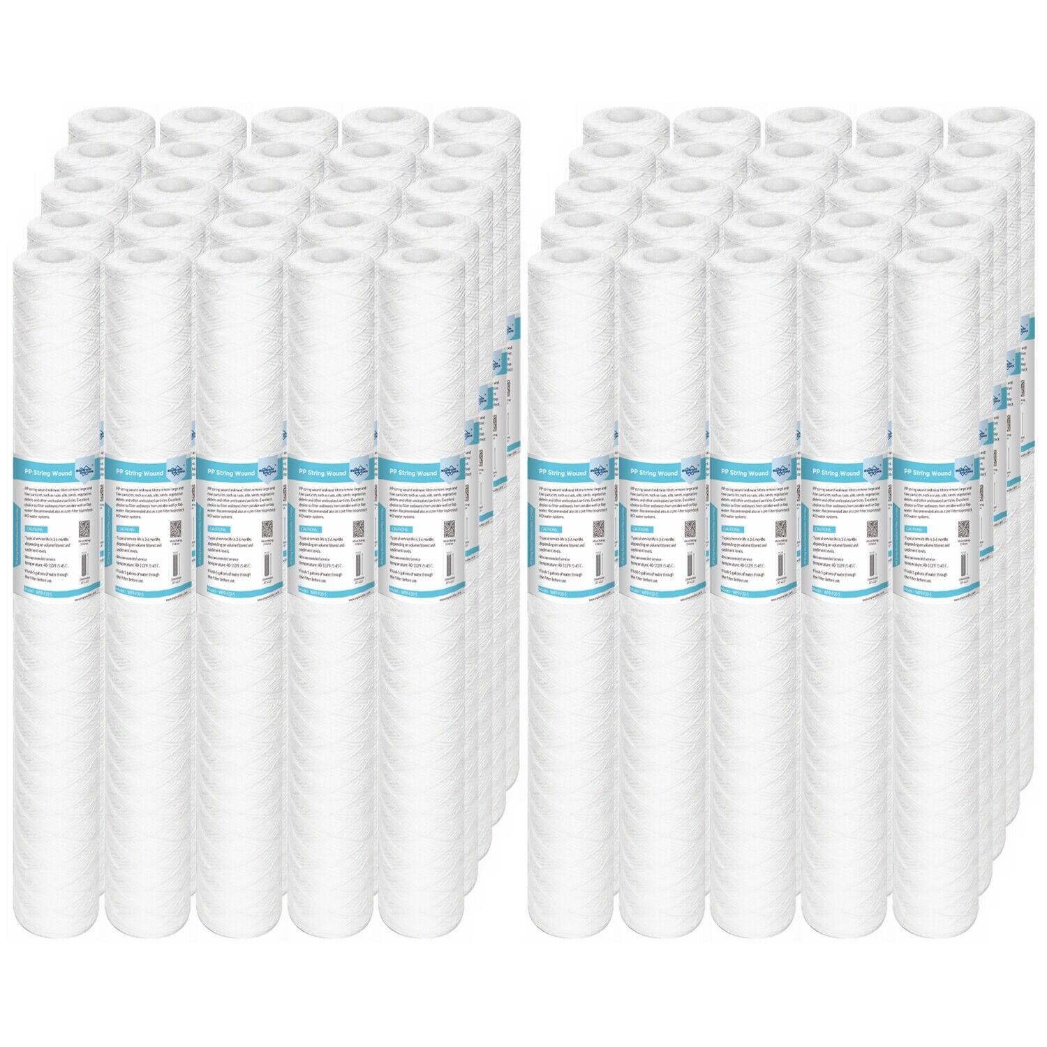 20" x 2.5" String Wound Whole House Well Water Sediment Filter Cartridge