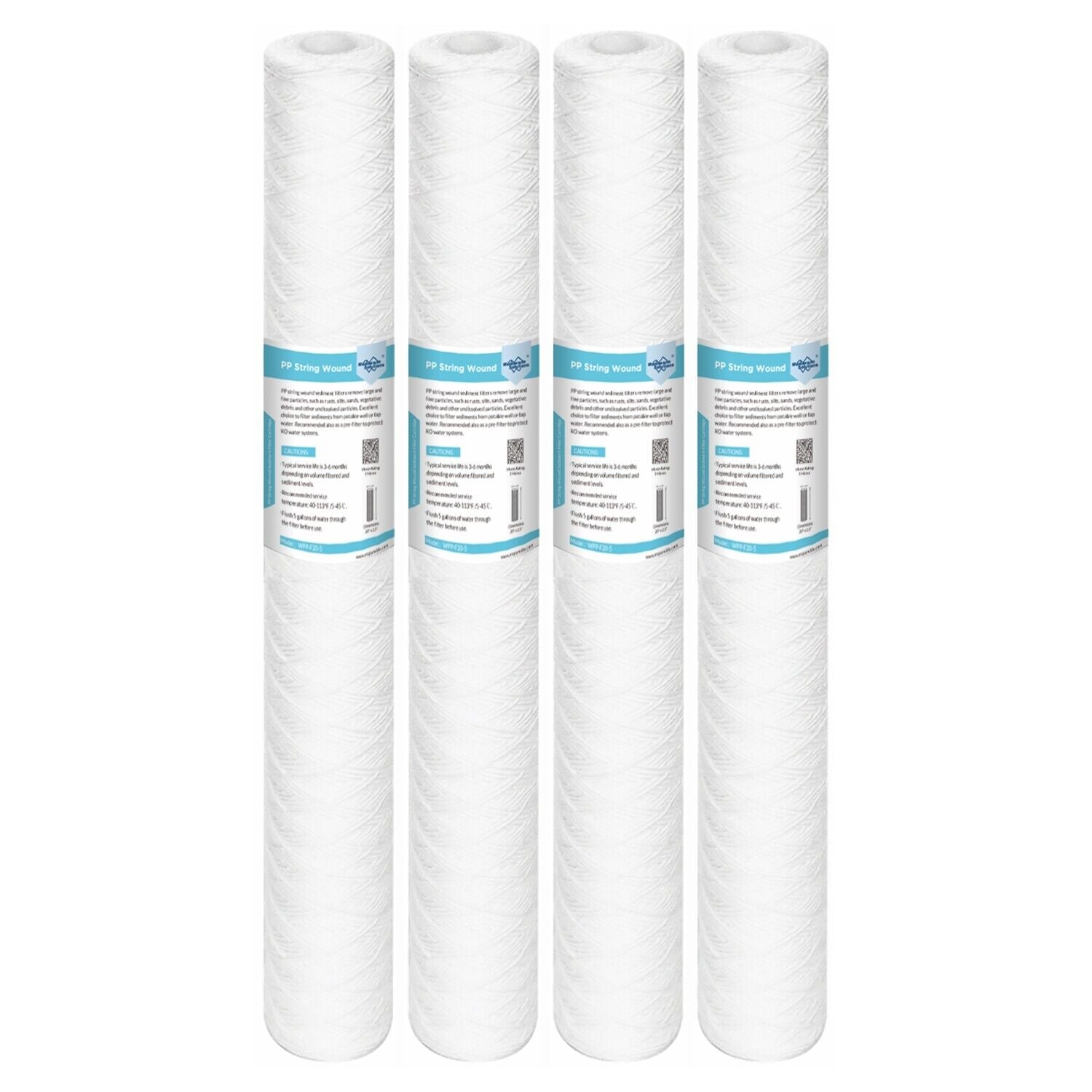 20" x 2.5" String Wound Whole House Well Water Sediment Filter Cartridge