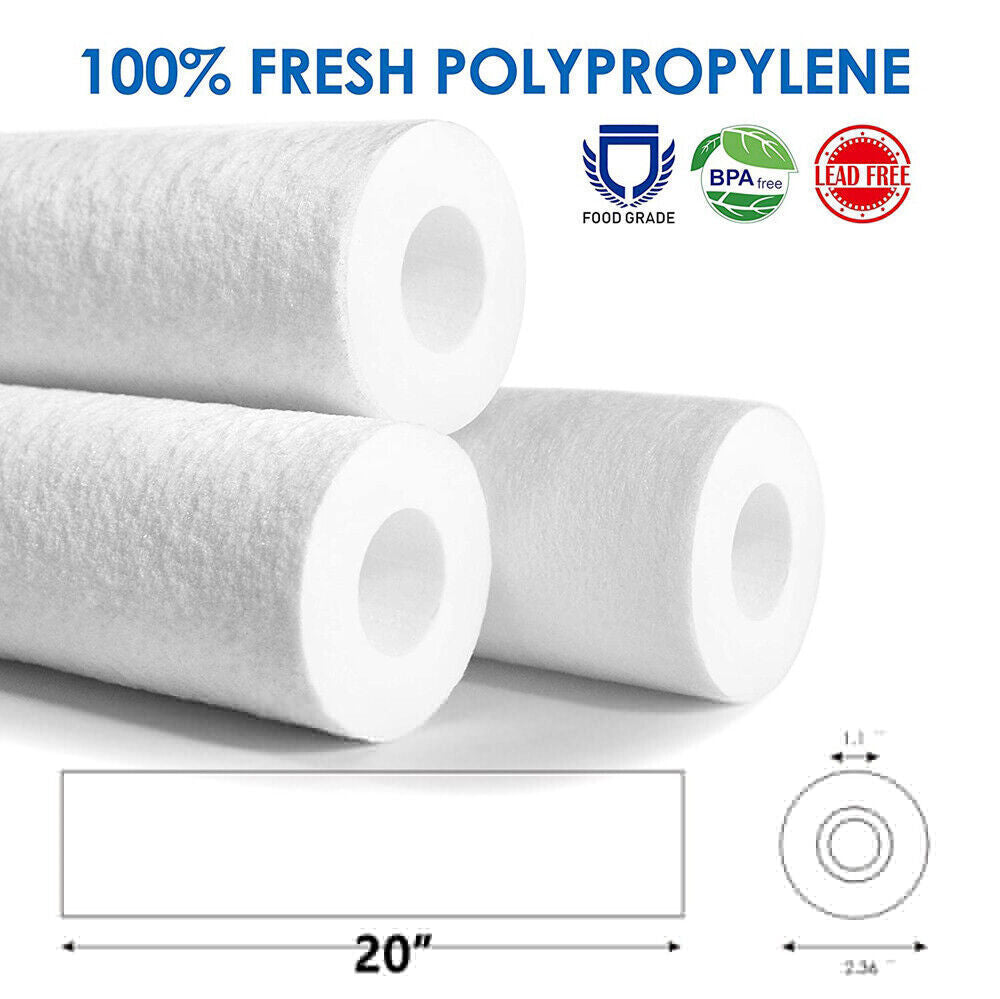 20'' x 2.5" Sediment Water Filter Replacement Cartridge Whole House
