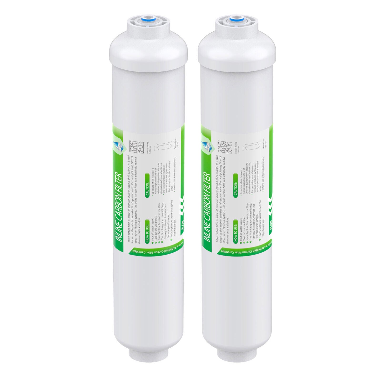 T33 Inline Post Carbon Polishing Water Filter 1/4" Quick Connect