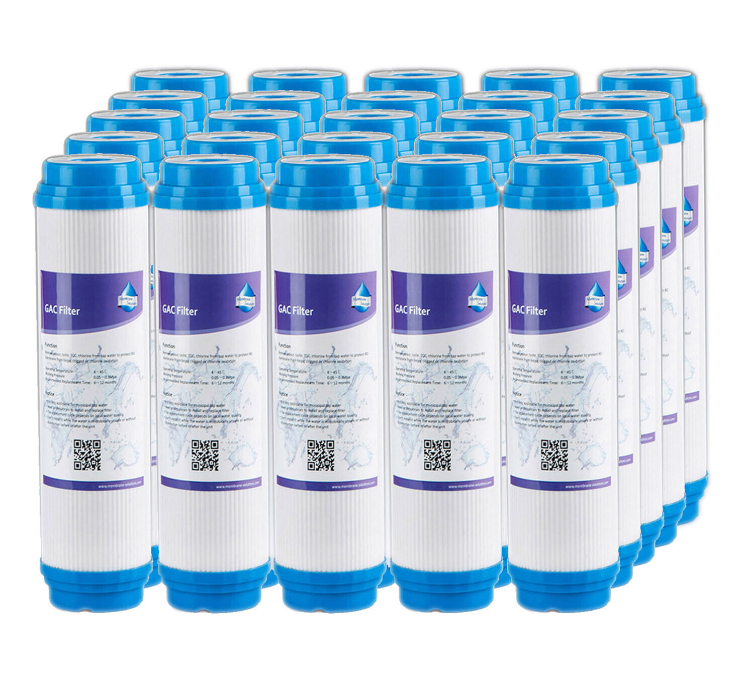 Granular Activated Carbon Water Filter Fit Any 10" Housings 5μm 10"x2.5"