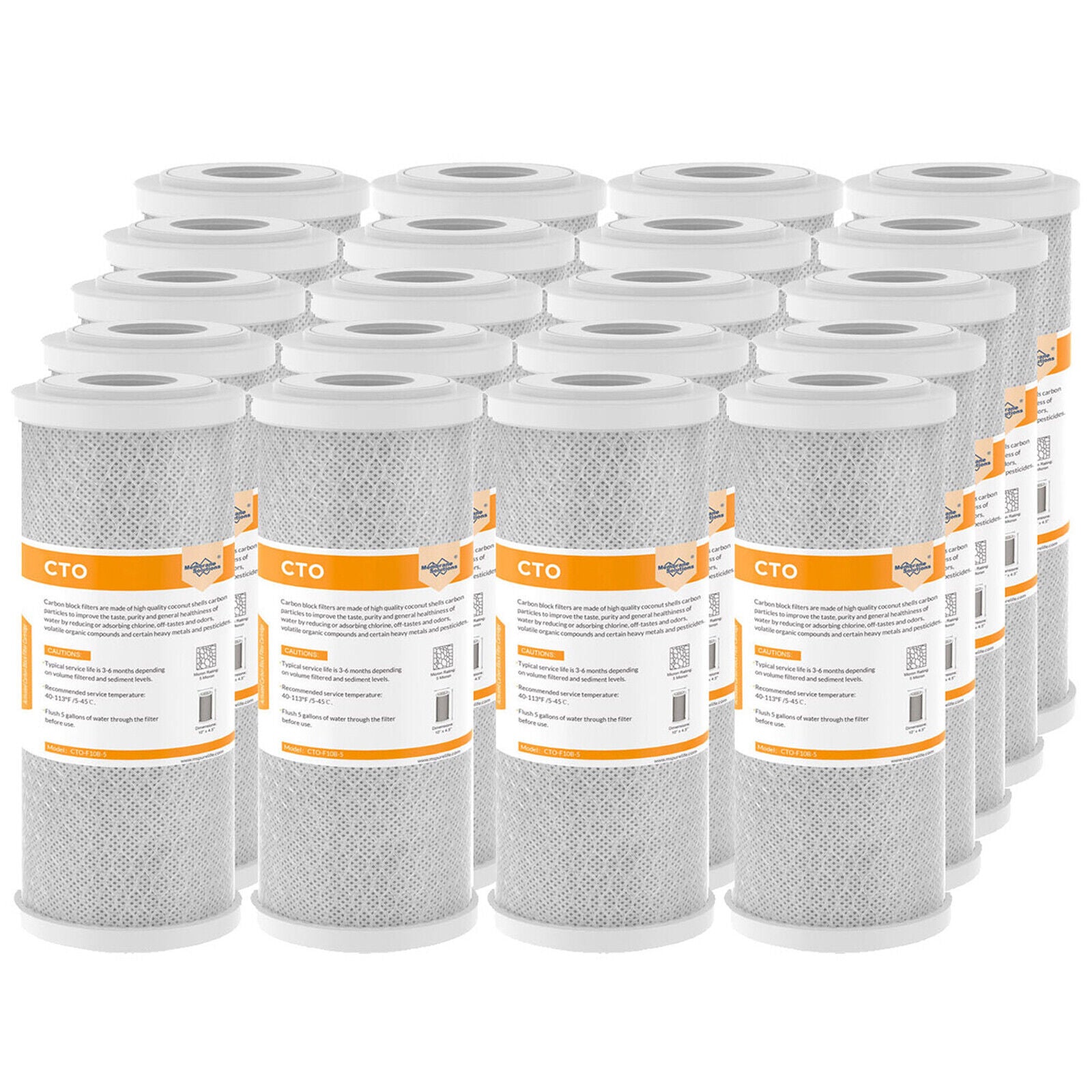 Whole House CTO Carbon Block Water Filter 10"x2.5"/10"x4.5"