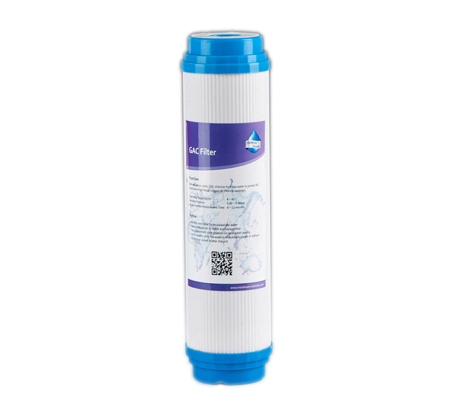 Granular Activated Carbon Water Filter Fit Any 10" Housings 5μm 10"x2.5"