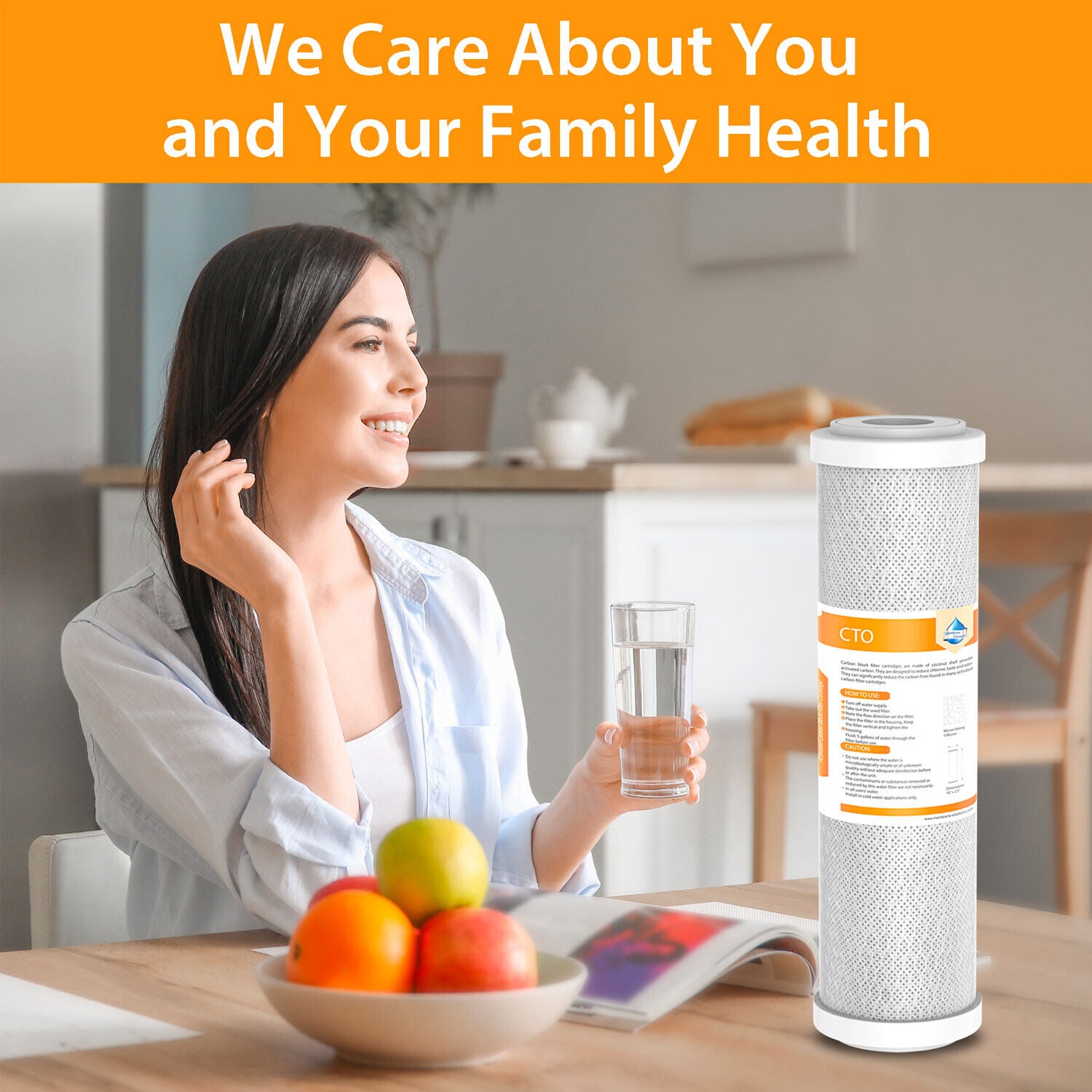 Whole House CTO Carbon Block Water Filter 10"x2.5"/10"x4.5"