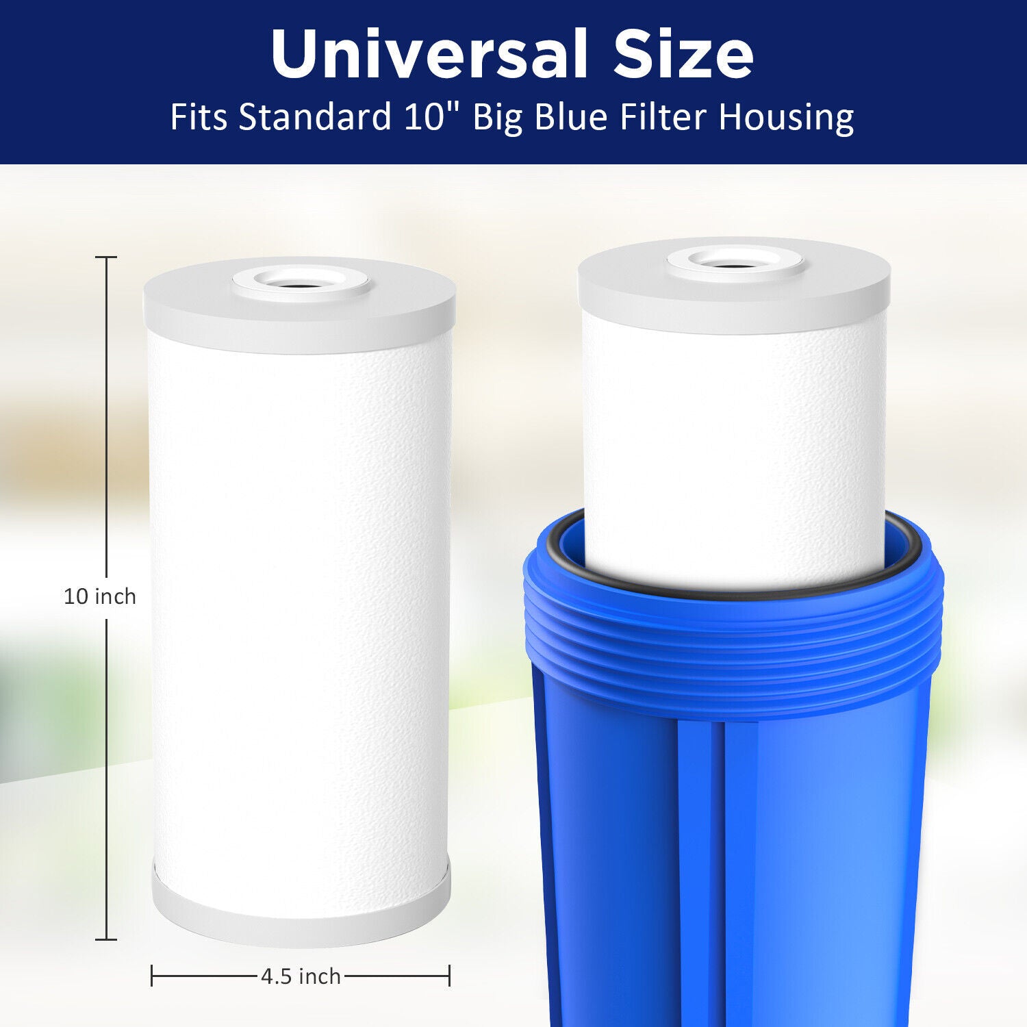 PGC Polypropylene & Acticated Carbon Filter cartridges for Big Blue 10" x 4.5"