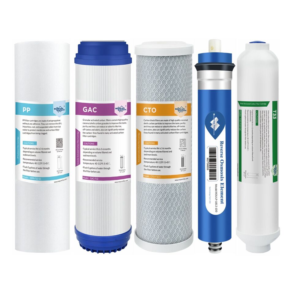 5 Stage 50/75/100/150GPD RO Membrane Reverse Osmosis Water Filter