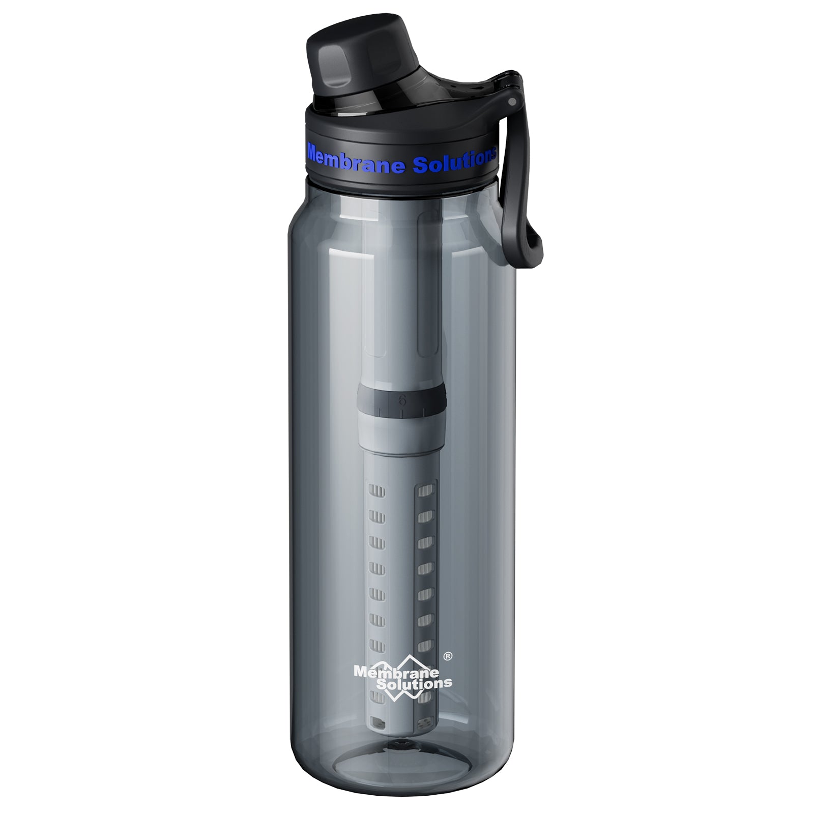 Membrane Solutions C3 36oz 6-Stage Portable Water Filter Bottle with ACF & UF Filter