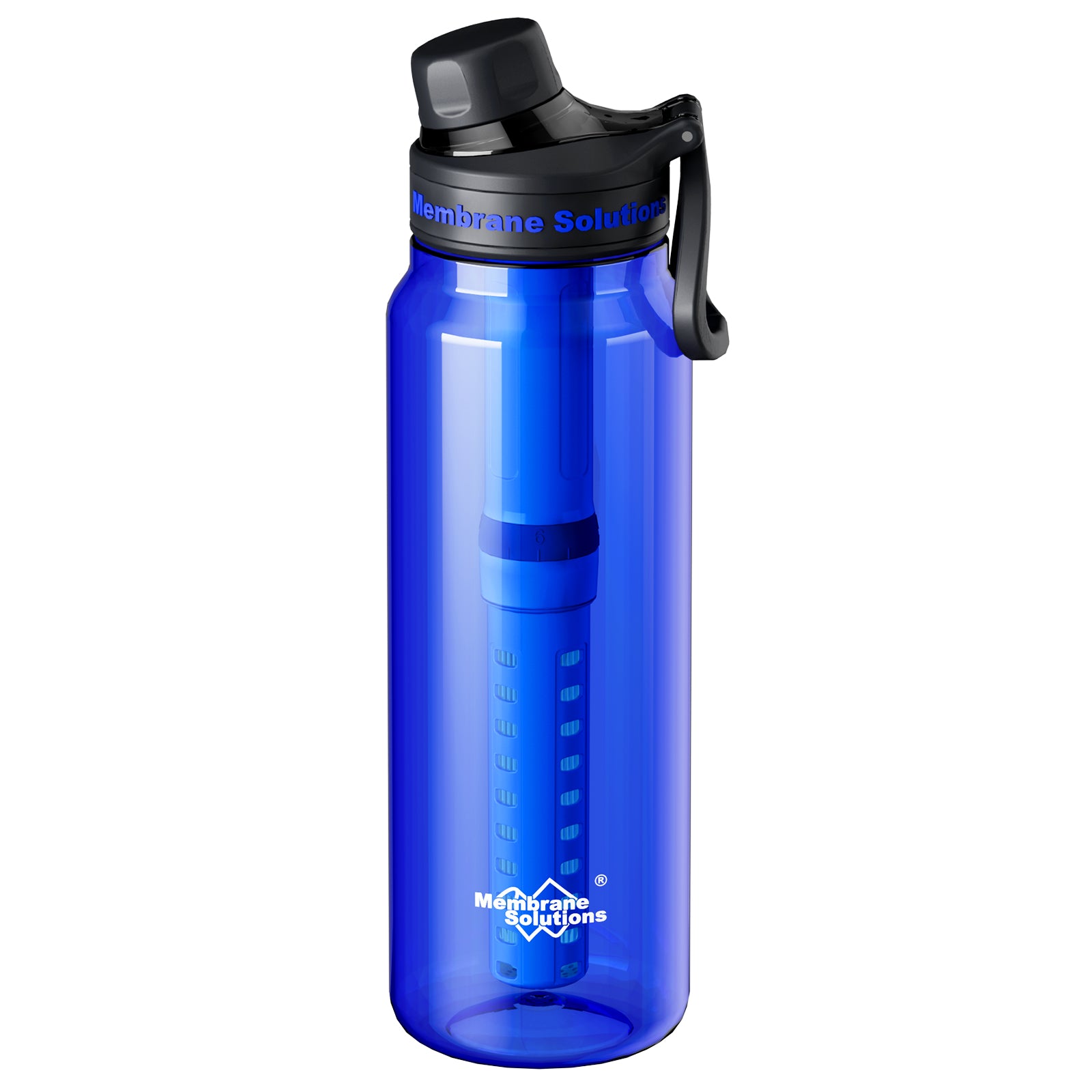 Membrane Solutions C3 36oz 6-Stage Portable Water Filter Bottle with ACF & UF Filter