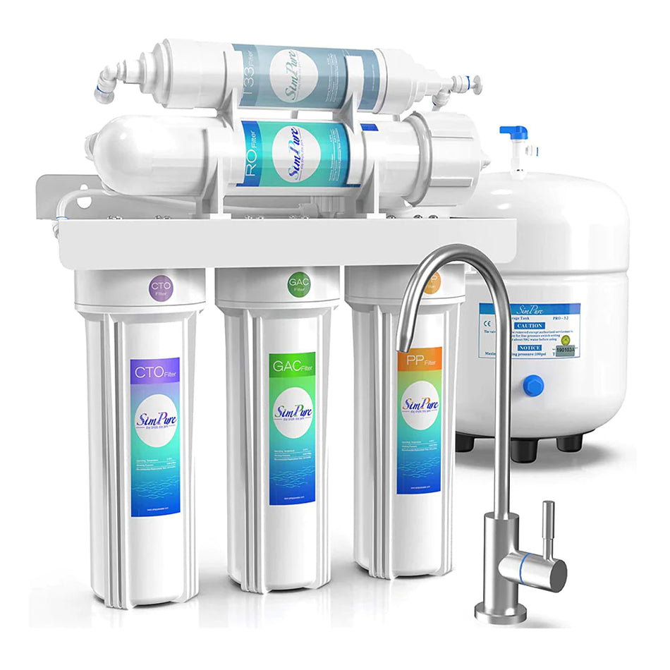 T1-5-75 | T1-5-100 | T1-5 | 5 Stage RO Water Filter for Drinking Water Under Sink Reverse Osmosis Filter System