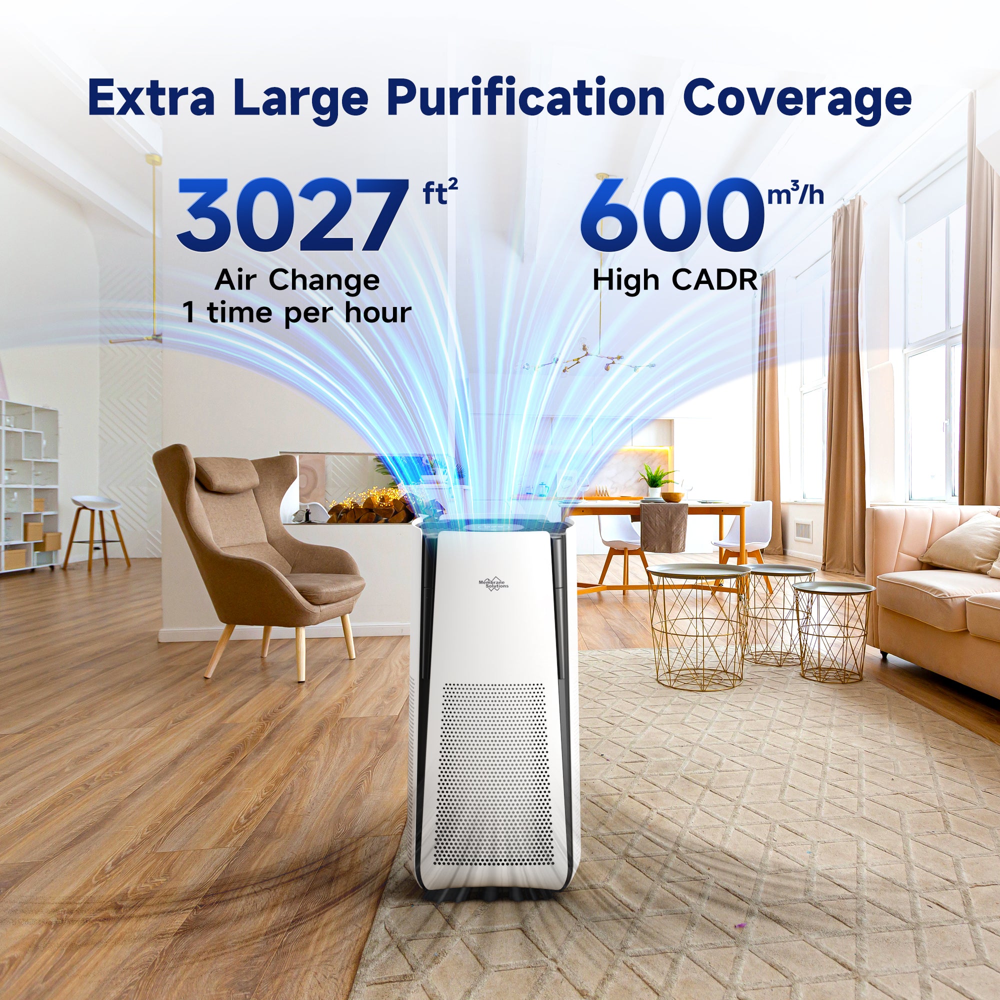 MS601 Extra Large Room Air Purifier Help With Allergies