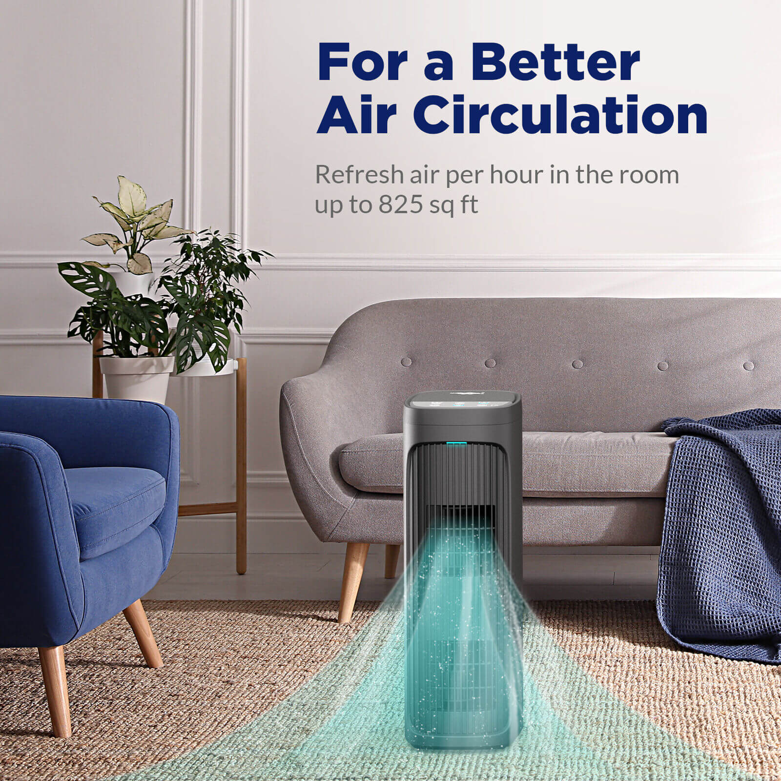 MS19 Ozone-free Air Purifier Help With Smoke