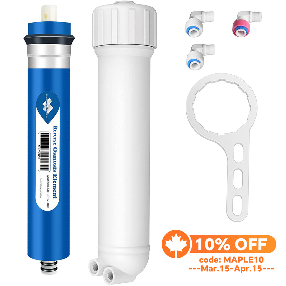 Reverse Osmosis Membrane with Membrane Housing Set DIY RO System for Maple Syrup