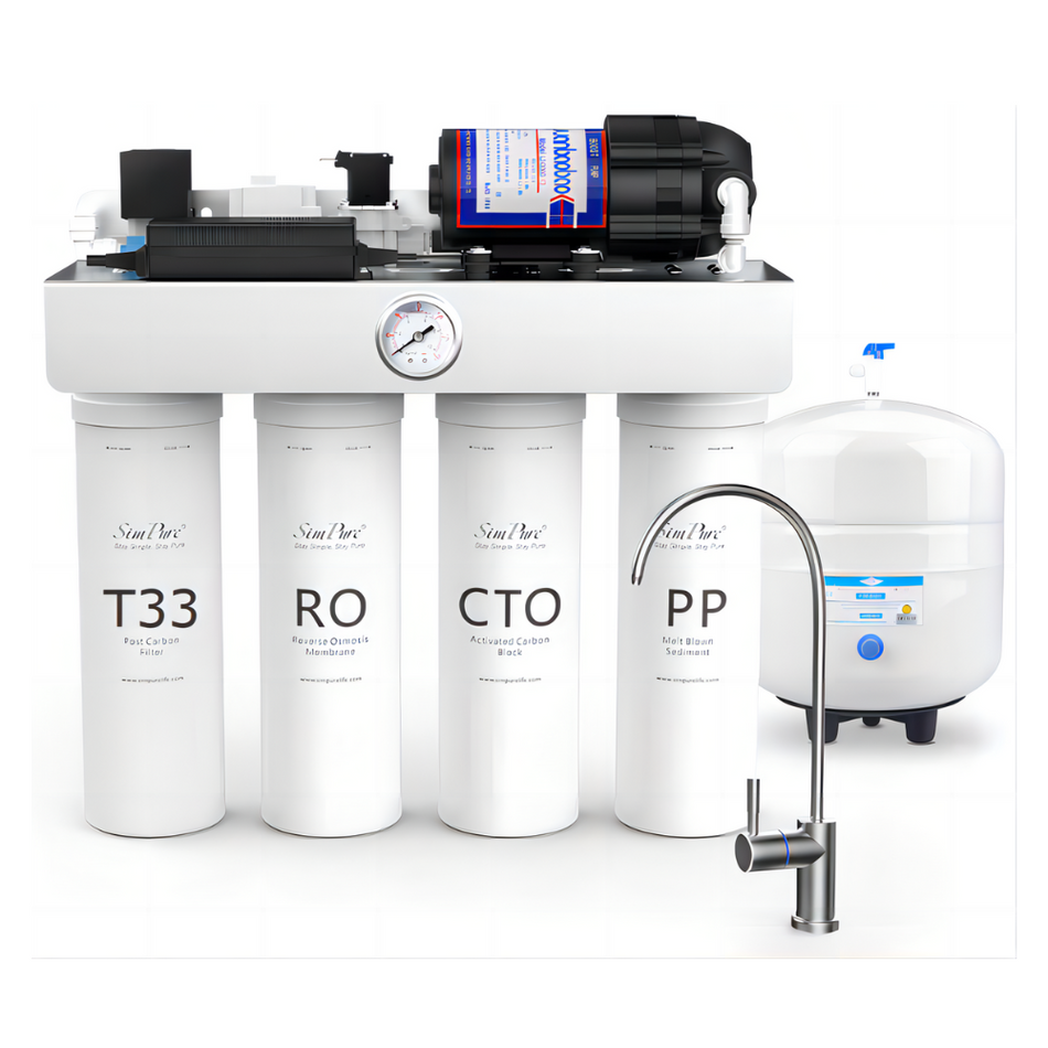 T3 Serial Undersink RO System With Pump Quick Connect Filter