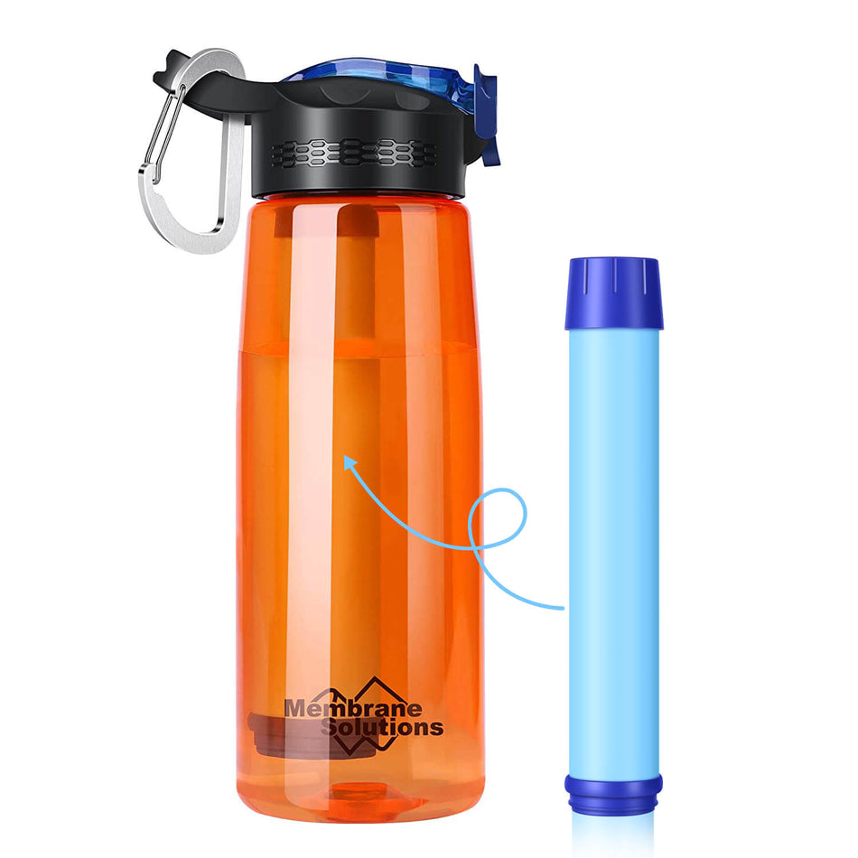 Life Straw Water Bottle - Orange Type