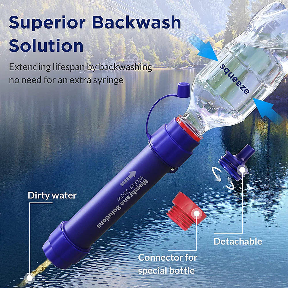Personal Water Filter Straw for Emergency Use