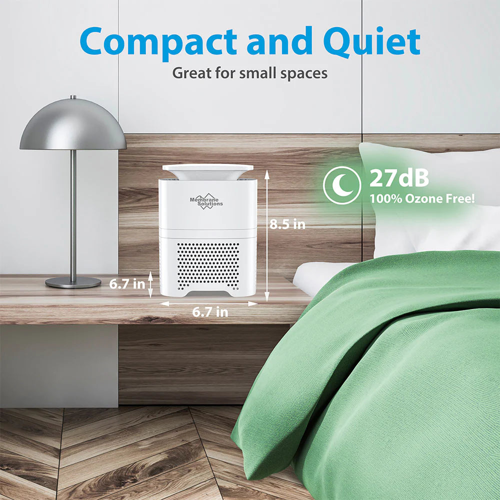 MSB3 Small Desktop Air Purifier for Office Baby Room 360° Airflow True HEPA
