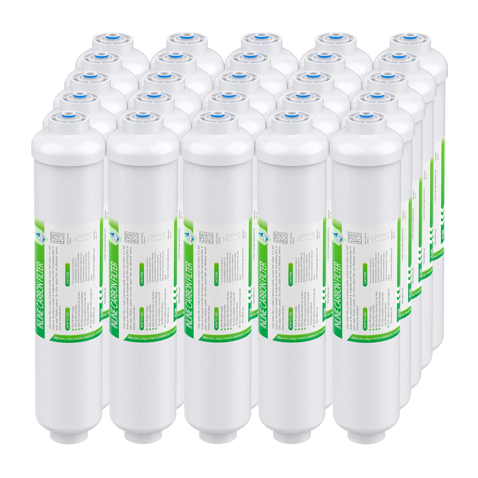 T33 Inline Post Carbon Polishing Water Filter 1/4" Quick Connect