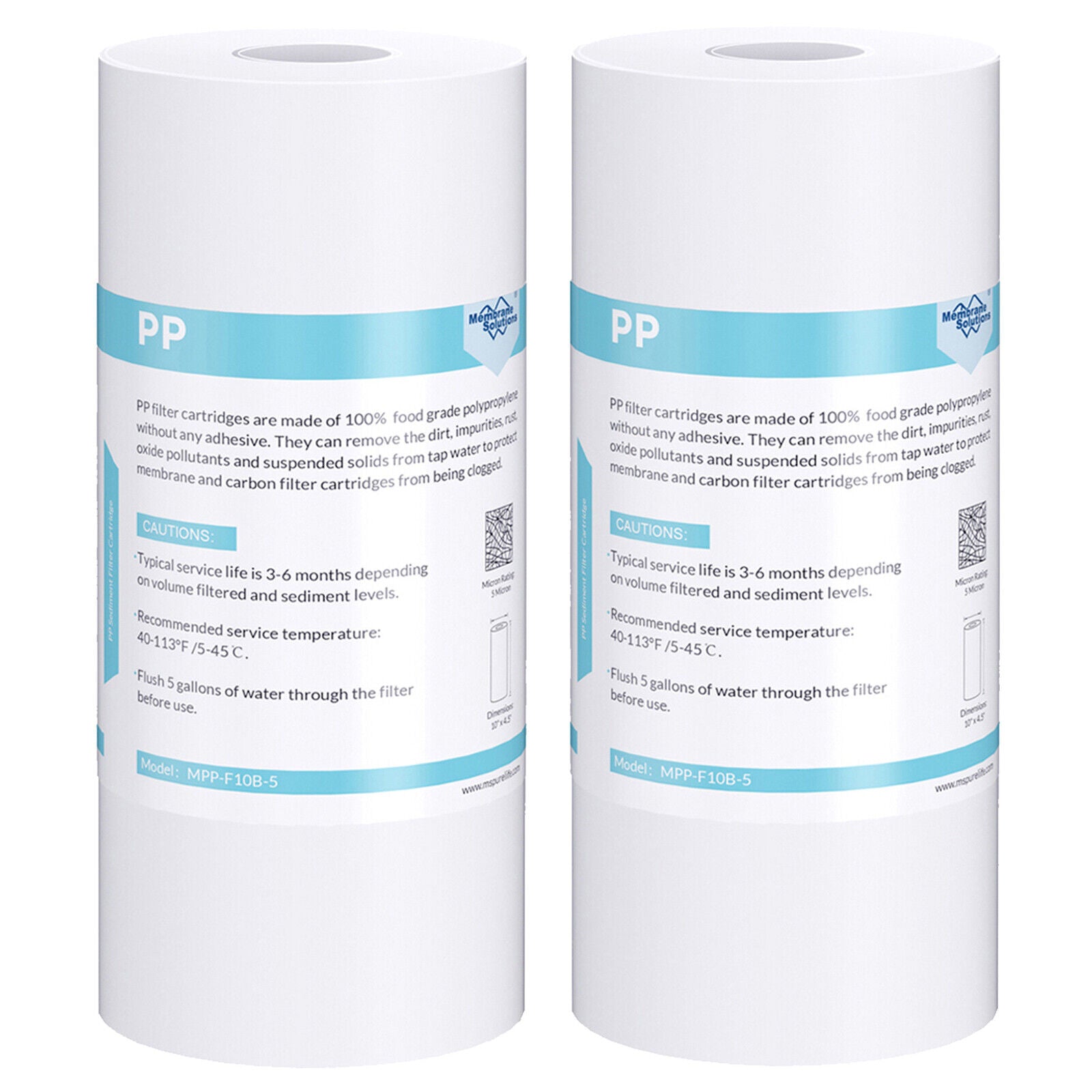 PP Sediment Water Filter Replacement Whole House 10" x 4.5"