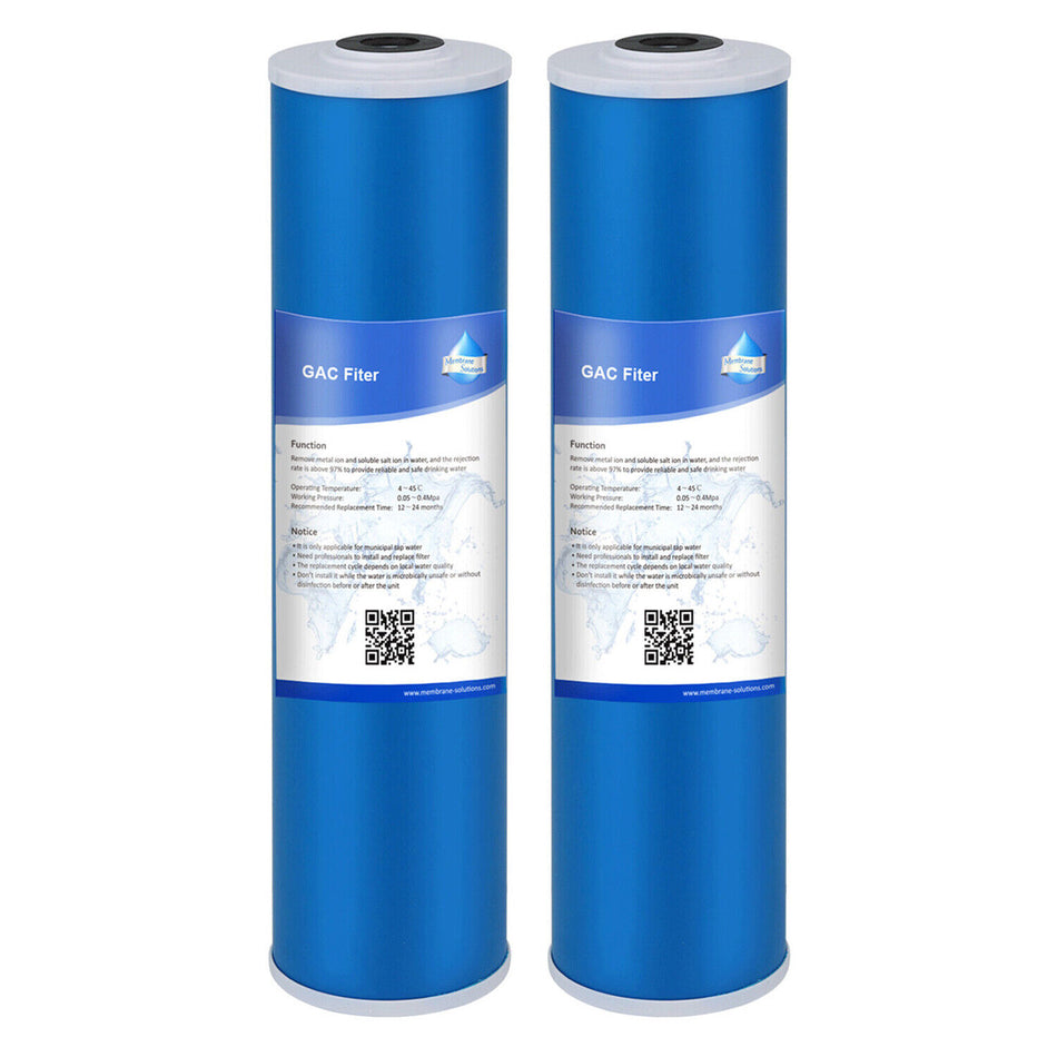 20"x4.5" 5 Micron Big Blue GAC Granular Carbon Water Filter Replacement