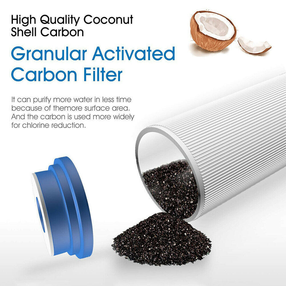 Granular Activated Carbon Water Filter Fit Any 10" Housings 5μm 10"x2.5"