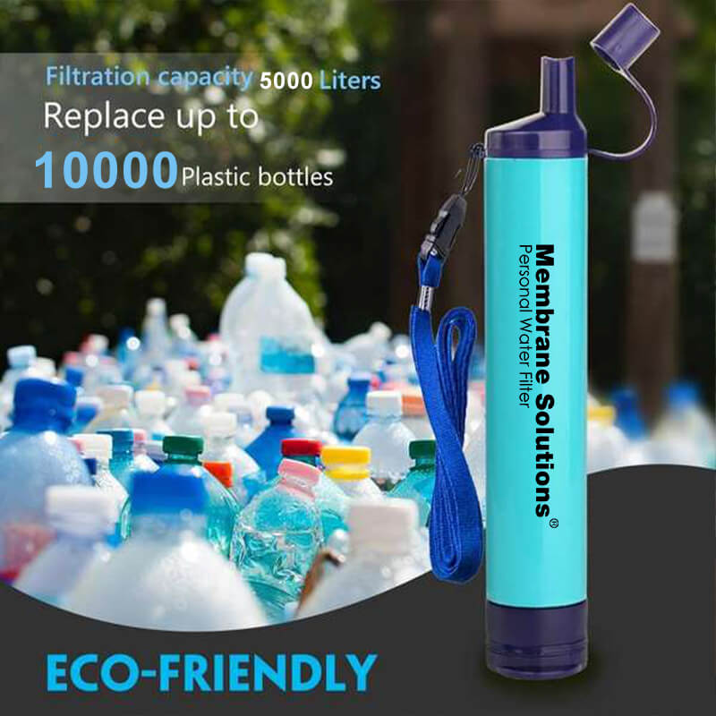 Membrane Solutions Water Filter Straw - 0.1 Microns Life Straw