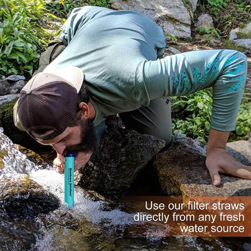 Membrane Solutions Water Filter Straw - 0.1 Microns Life Straw