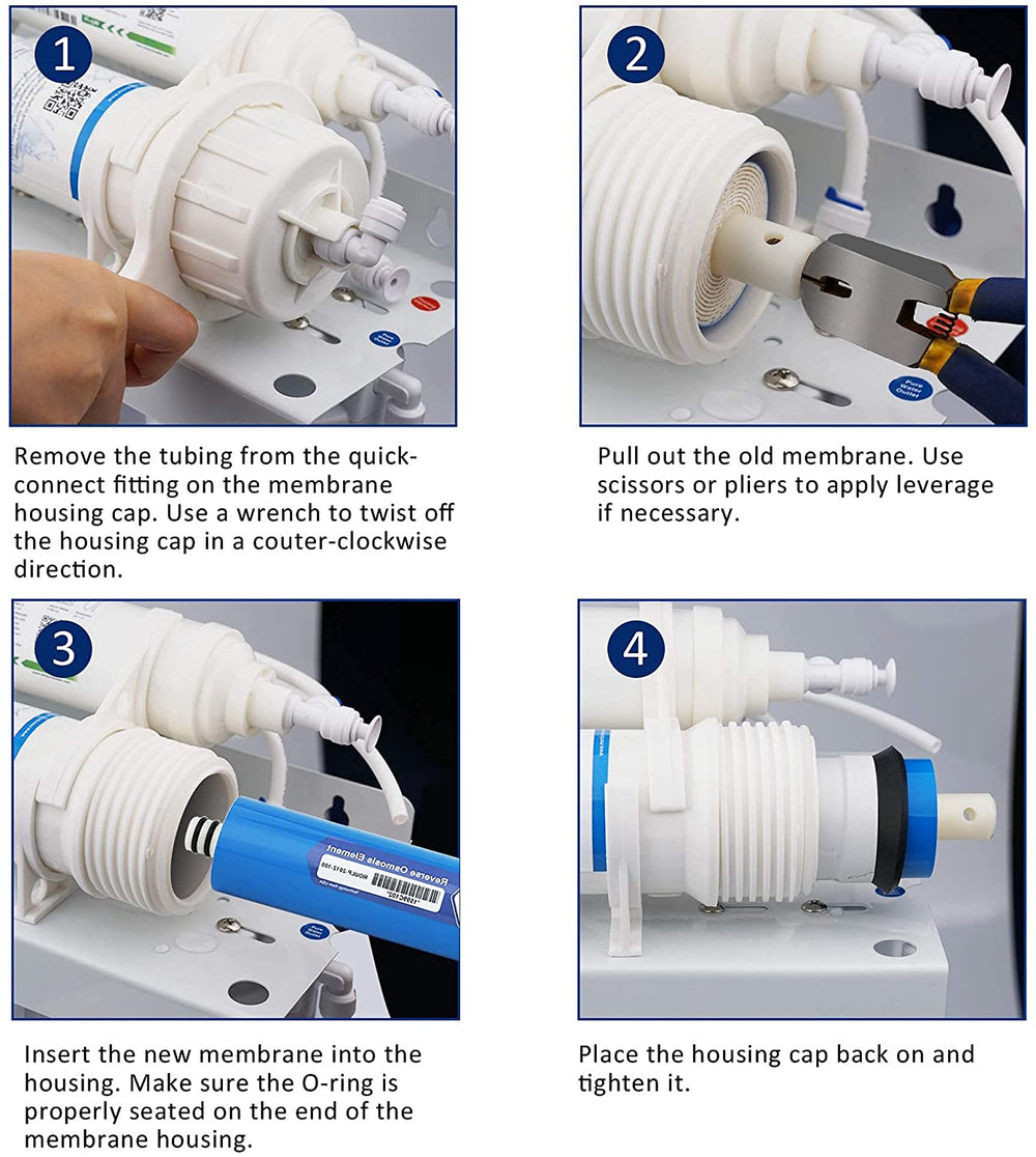 Reverse Osmosis Membrane with Membrane Housing Set