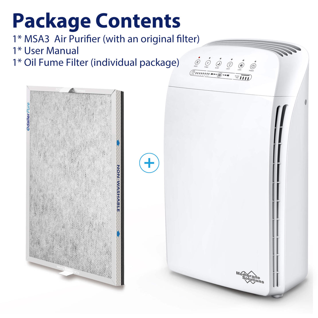 Upgraded MSA3 H13 HEPA Kitchen Air Purifier For Kitchen Odors Removal With Kitchen Air Filter