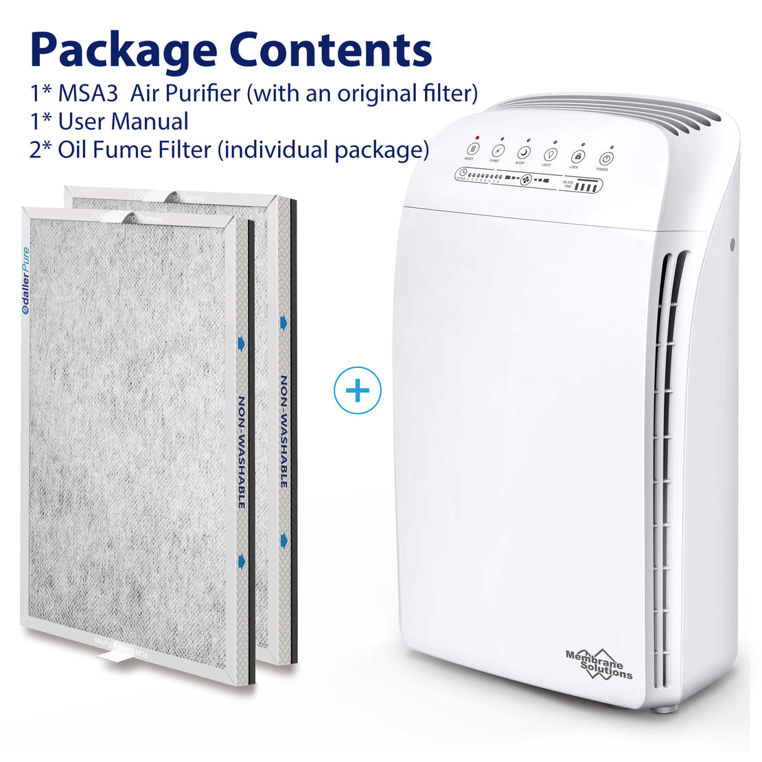 Upgraded MSA3 H13 HEPA Kitchen Air Purifier For Kitchen Odors Removal With Kitchen Air Filter