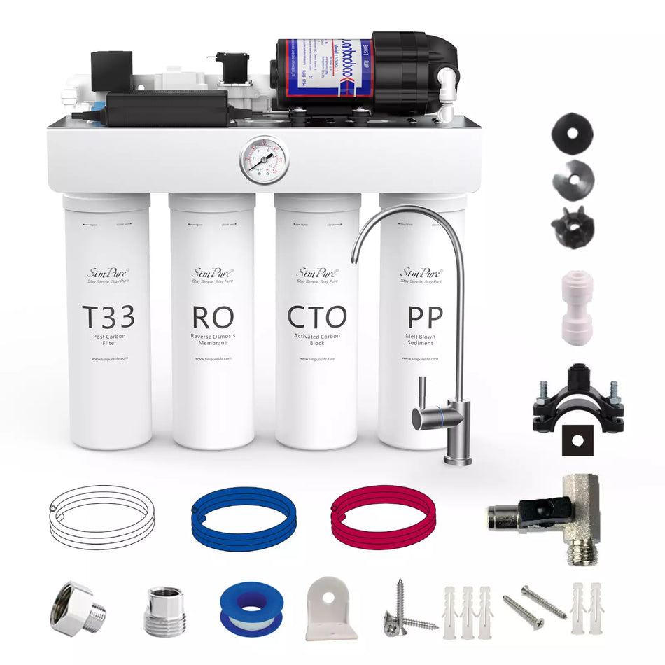 T1-400 Best Water Purifier for Drinking Water with Tankless Under Sink Reverse Osmosis System