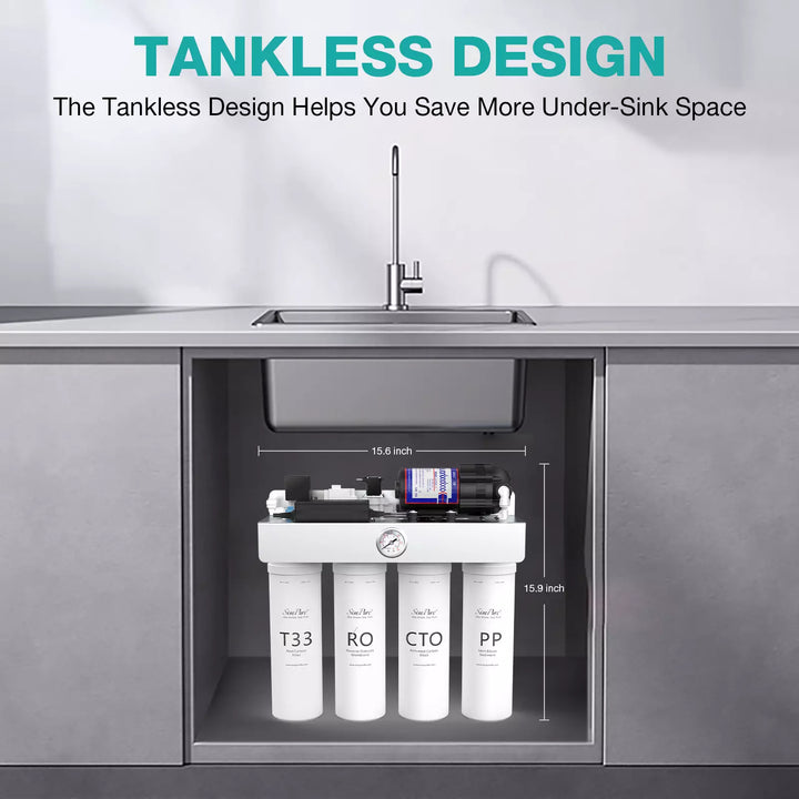 T1-400 Best Under Sink Water Purifier Wholesaler with Tankless Under Sink Reverse Osmosis System
